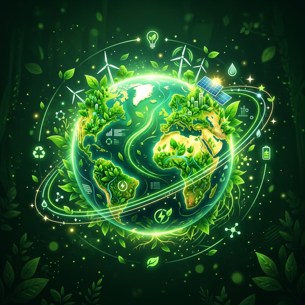 A cleaner greener future eco globe